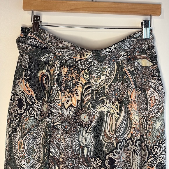 Zara Wide Leg Paisley Print Pants NWOT - Picture 5 of 13